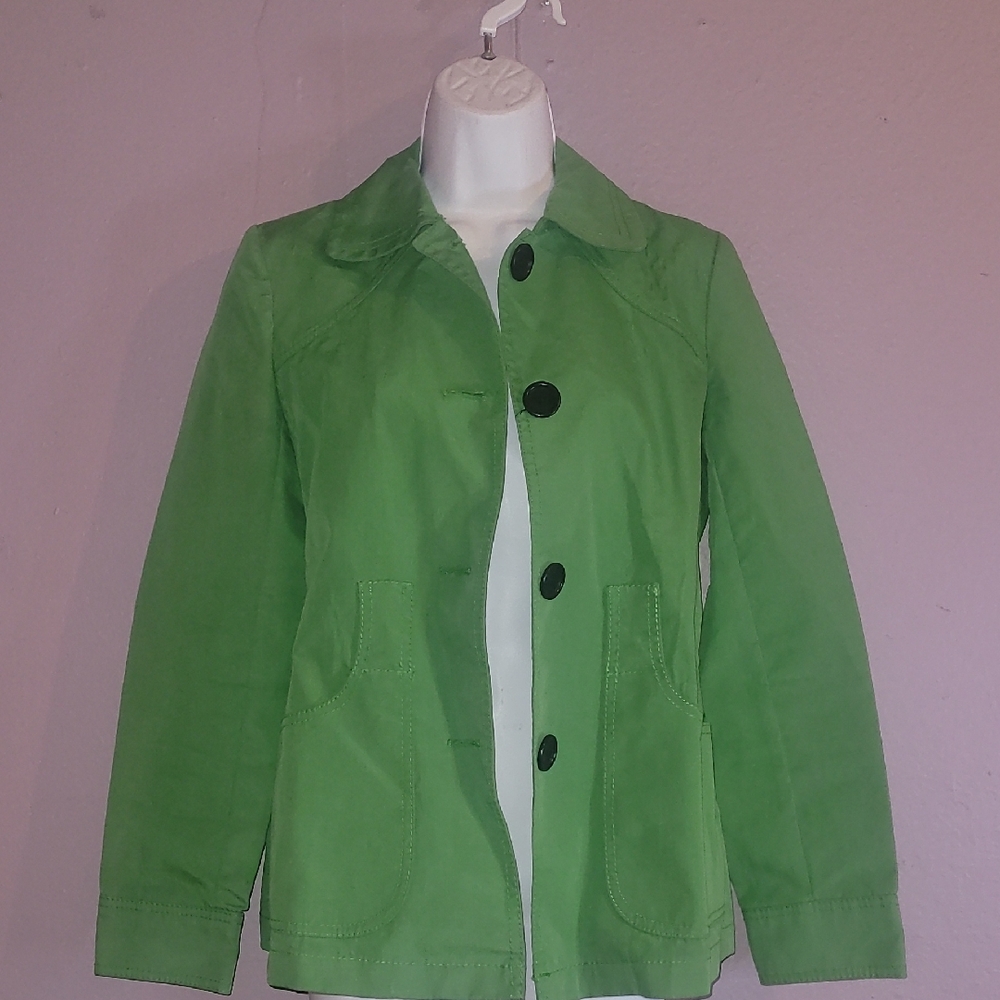 Banana Republic Green Utility Jacket with Classic Collar